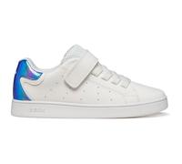 Geox J ECLYPER Girl A Sneaker, White/Bluette, 35 EU