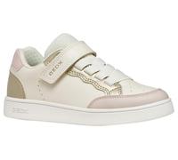 Geox J ECLYPER Girl B Sneaker, LT Ivory/Gold, 28 EU