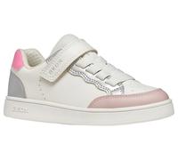 Geox J ECLYPER Girl B - Zapatillas Deportivas, Color Blanco/Rosa, Talla 27 EU