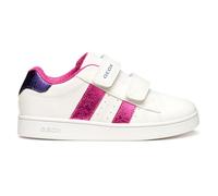 Geox J ECLYPER - Tenis para niña, Blanco/Fucsia DK, Talla 10 UK Niño, Blanco Dk Fucsia, 28 EU