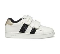 Geox J ECLYPER - Tenis para niña, Color Blanco Roto/Negro, Talla 1.5 UK, Blanco Roto y Negro, 34 EU