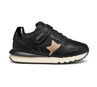 Geox J Fastics Girl, Zapatillas, Black Lt Gold, 36 EU