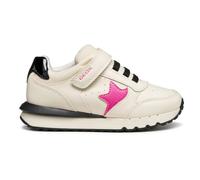 Geox J Fastics Girl, Zapatillas, Blanco y Negro, 39 EU