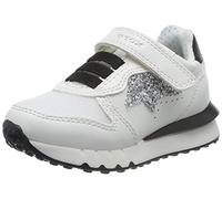 Geox J Fastics Girl, Zapatillas Niñas, Blanco y Negro, 25 EU
