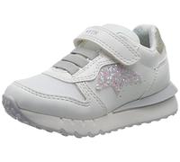 Geox J Fastics Girl, Zapatillas Niñas, Blanco y Rosa, 37 EU