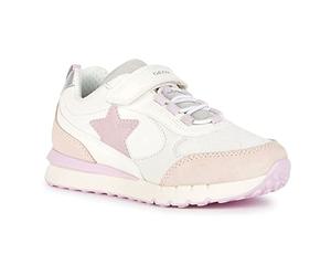 Geox J Fastics Girl, Zapatillas Niñas, Rosa Blanca, 39 EU