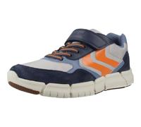 Geox J FLEXYPER Boy B Sneaker, LT Grey/Navy, 34 EU