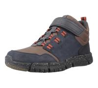 Geox J FLEXYPER Boy B ABX Ankle Boot, azul marino/marrón, talla 35 EU, Marino Marrón, 35 EU