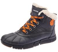 Geox J Flexyper Boy B Abx, Botas para Niños, Negro/Naranja (Black/Orange), 37 EU