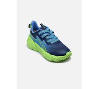 Geox J FLEXYPER Fast Boy - Zapatillas Deportivas LT Blue/Lime, Talla 35 EU