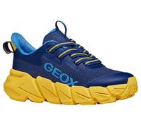 Geox J FLEXYPER Fast Boy - Zapatillas Deportivas, Color Azul Marino/Amarillo, Talla 33 EU