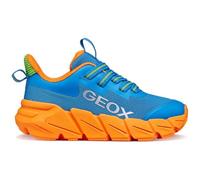 Geox J FLEXYPER Fast Boy Zapatillas Deportivas LT Blue/Naranja, Talla 28 EU