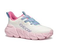 Geox J FLEXYPER Fast Girl, Zapatillas, White/Pink, 31 EU