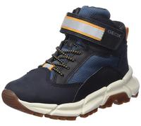 Geox J Flexyper Plus Boy, Barco Ankle, Azul Marino/Amarillo, 38 EU