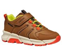 Geox J Flexyper Plus Boy, Zapatillas, marrón y Naranja, 35 EU