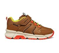 Geox J Flexyper Plus Boy, Zapatillas, marrón y Naranja, 37 EU