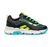 Geox J Flexyper Plus Boy, Zapatillas, Negro Lt Blue, 37 EU