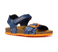Geox J Ghita Boy B, Sandalia, Navy/Multicolor, 34 EU