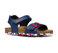 Geox J Ghita Boy B, Sandalia, Navy/White/Red, 36 EU