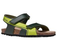 Geox J Ghita Boy D Sandal, DK Green/Fluo Green, 38 EU