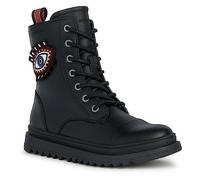 Geox J GILLYJAW GIRL, Bota de tobillo para Niñas, BLACK/DK RED, 33 EU