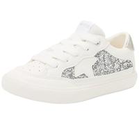 Geox J GISLI Girl B Sneaker, White/LT Silver, 26 EU