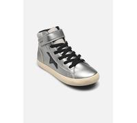 Geox J Gisli Girl, Zapatillas, Dk Silver Black, 38 EU