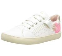 Geox J Gisli Girl, Zapatillas Niñas, Multicolor White Dk Pink, 24 EU
