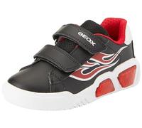 Geox J Illuminus Boy A, Zapatillas, Negro, Rojo, 33 EU
