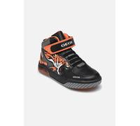 Geox J Inek Boy, Zapatillas Niños, Black Orange, 28 EU