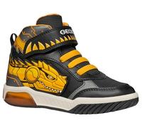 Geox J INEK Boy A, Zapatillas, Black/Yellow, 28 EU