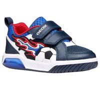 GEOX Zapatillas transpirables con LED Inek. Color azul oscuro/rojo