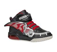 Geox J INEK Boy B, Zapatillas, Black/Red, 30 EU
