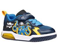 Geox J Inek Boy C, Zapatillas, Azul Marino y Amarillo, 28 EU