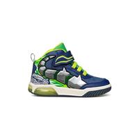 Geox J INEK Boy C, Zapatillas, Navy/Lime, 35 EU