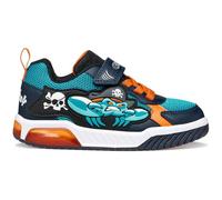 Geox J INEK Boy D - Zapatillas Deportivas, Color petróleo/Naranja, Talla 33 EU