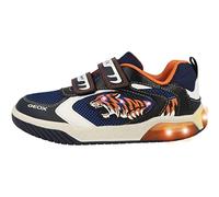 Geox J Inek Boy Low-Top, Zapatillas Niños, Navy Orange, 35 EU
