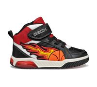 Geox J INEK Boy - Zapatillas Deportivas, Color Negro/Rojo, Talla 32 EU, Negro y Rojo, 32 EU