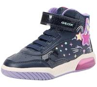 Geox J INEK Girl B, Zapatillas, Navy/Multicolor, 34 EU