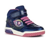 Geox J INEK Girl, Zapatillas para Niñas, Navy/Multicolor, 27 EU