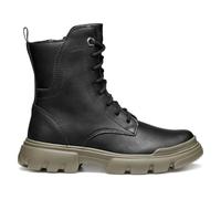 Geox J Junette Girl Ankle Boot, Black/Olive, 33 EU, oliva-negro, 33 EU