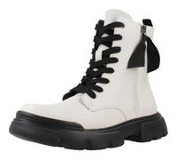 Geox J Junette Girl G, Botín, LT Ivory/Black, 32 EU