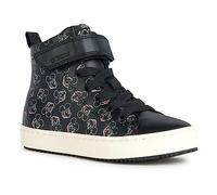 Geox J Kalispera Girl H Zapatillas Altas para niña, Negro/Plateado, 30 EU