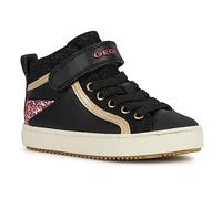 Geox J Kalispera Girl M, Zapatillas Niñas, Black Dk Pink, 24 EU