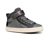 Geox J Kalispera Girl Sneaker, Graphite/Black, 33 EU, Negro Grafito, 33 EU