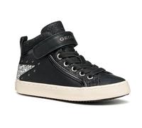 Geox J Kalispera Girl, Zapatillas, Black Dk Silver, 30 EU