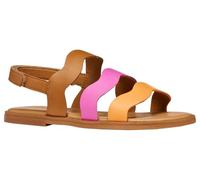 Geox J Karly Girl Sandal, Cognac/Fuchsia, 34 EU