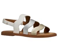 Geox J Karly Girl Sandal, White/Silver, 32 EU