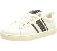 Geox J Kathe Girl F, Sneakers para Niña, Multicolor (White/Navy), 33 EU