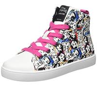 Geox J Kathe Girl H, Sneakers para Niña, Multicolor (White/Black), 31 EU